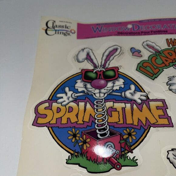 Vintage Classic Clings Window Decorations Happy Easter StaticClings 1997 - Picture 2 of 7